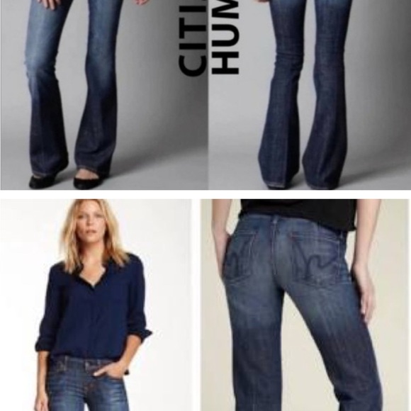 Citizens Of Humanity Deep Indigo Wide Leg Jeans Faye 003 size 28 - Picture 1 of 15